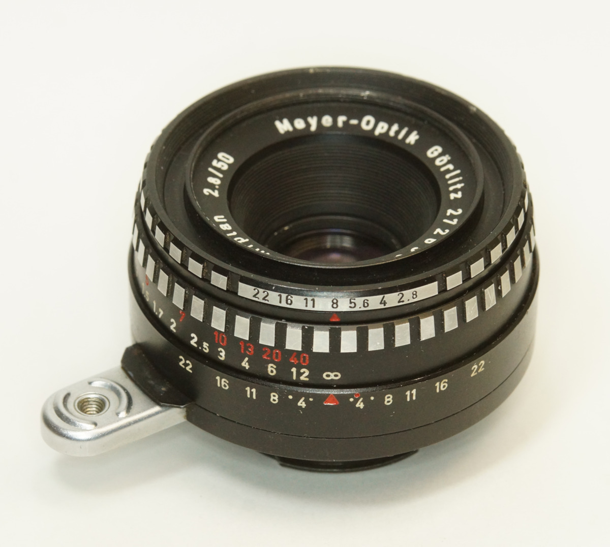 ドイツ製 Meyer-Optik Gorlitz Domiplan 2.8/50 Q1 Exakta 290NB-538 ゼブラ 初期型 Triplet 総金属製 フィルター枠二重