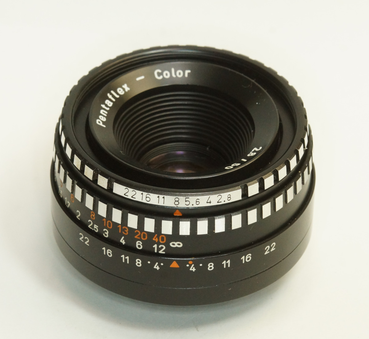 ドイツ製 Pentaflex - Color 2.8/50 ゼブラ M42 288N-589 後期型 PENTACON Meyer-Optik Domiplan Triplet
