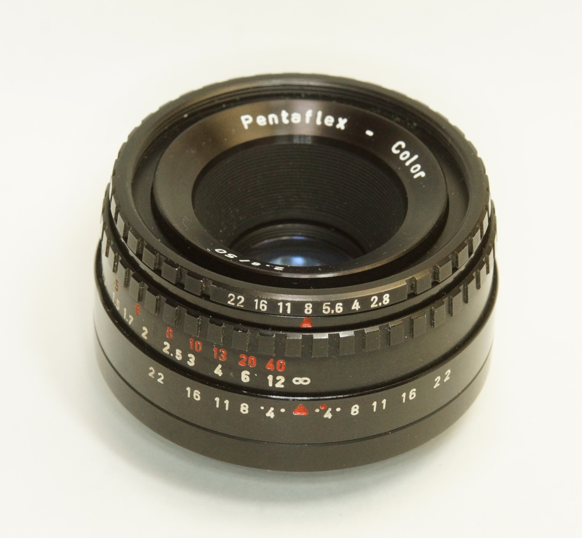 ドイツ製 Pentaflex - Color 2.8/50 M42 289N-012 ブラック 前期型 総金属筐体 PENTACON Meyer-Optik Domiplan Triplet