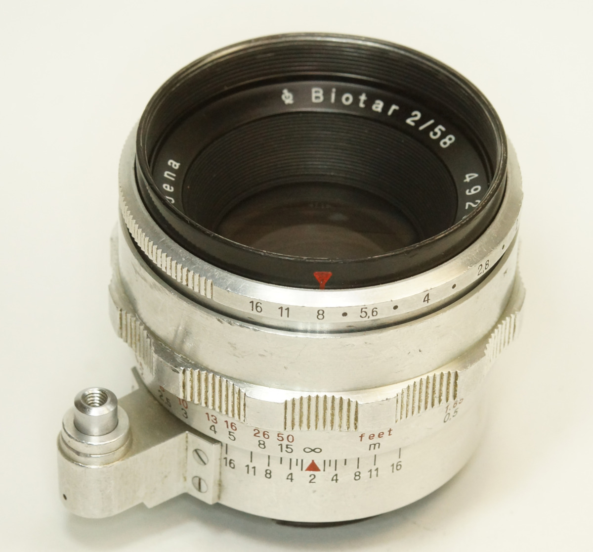 ドイツ製 Carl Zeiss Jena Biotar 2/58 Exakta 39NB-013 半自動絞 Q1 絞羽10枚 後期型 50年代