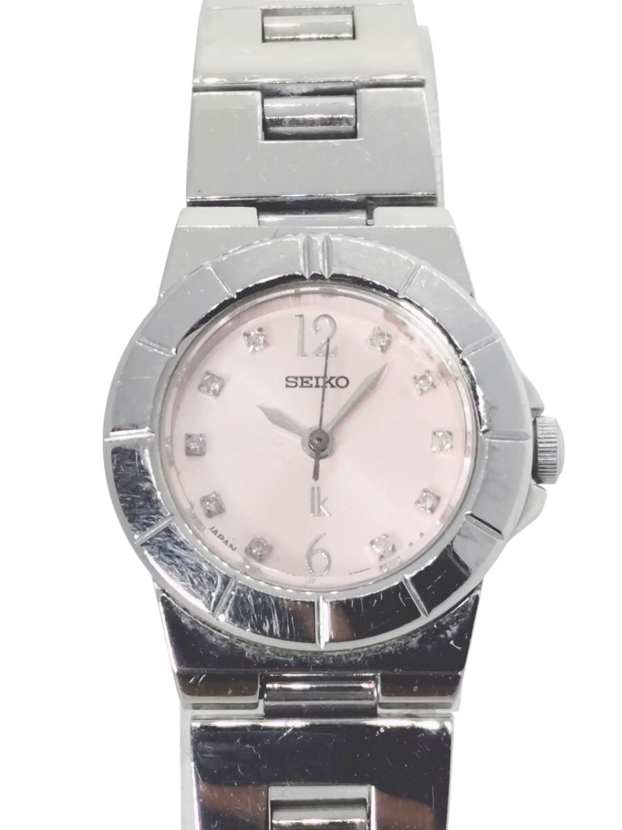 【電池交換済】SEIKO セイコー LUKIA ルキア レディース腕時計 1F21-0L90 クオーツ ピンク文字盤 中古動作品 本体のみ 腕周り15.5cm