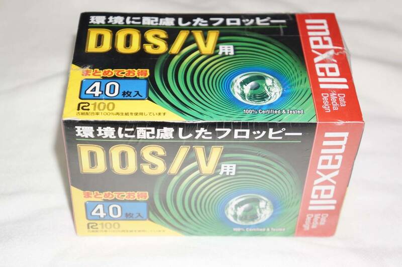 ★　送料無料！　★　未使用品　maxell　日立　マクセル　DOS/V 用　フロッピーディスク　40枚　【 MFHD18.C40K 】