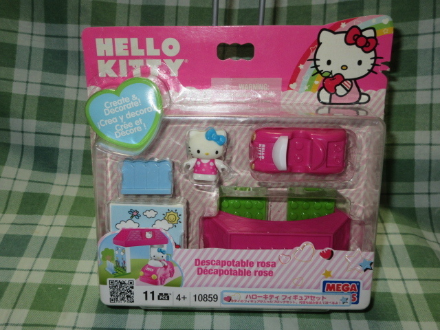 即決 未開封メガブロック Hello Kitty ブロック フィギュア セット ミニカー SANRIO MEGA BLOKS ハロー キティ 人形 MEGABLOKS キティ 知育
