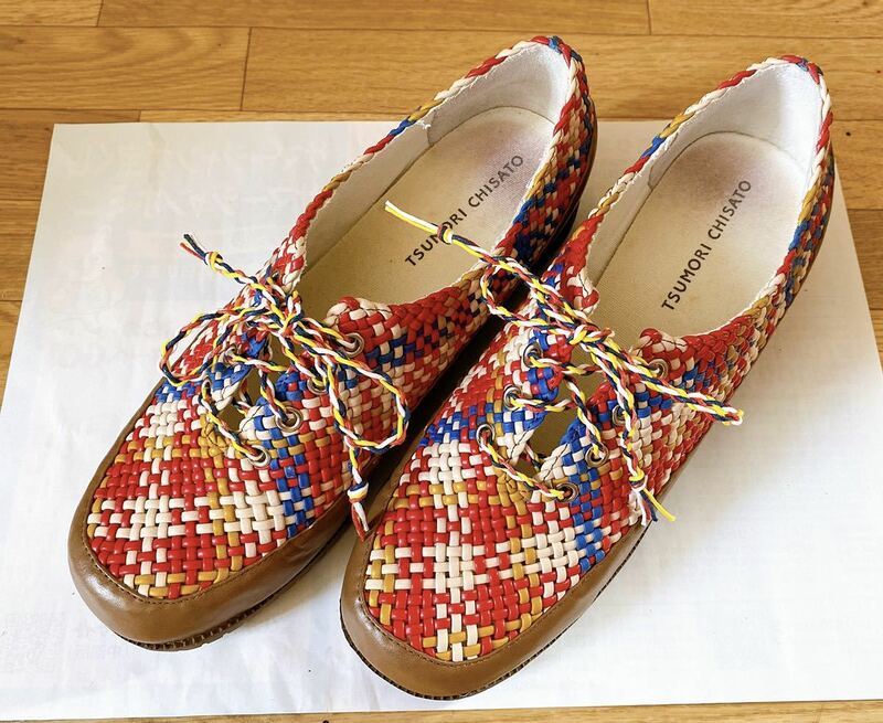 ツモリチサト(TSUMORI CHISATO)／バナルスニーカー赤チェック美品