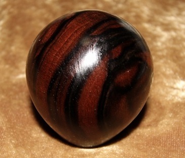 木製シフトノブ(材質：縞黒檀）10x1.5mm（EG-53D62.8L)