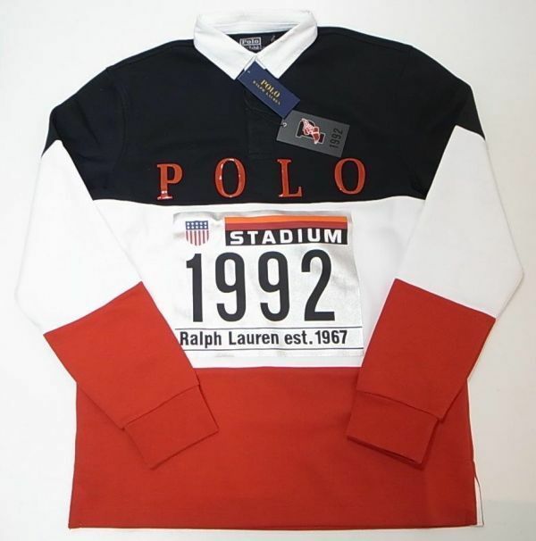 【送料無料 即決】Polo Ralph Lauren Winter Stadium Rugby Shirt 1992 ウインター スタジアム ラガーシャツ ラグビーシャツ ポロ S 新品
