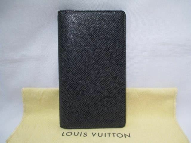 未使用に近い超美品 ルイヴィトン LOUIS VUITTON アジェンダ ポッシュ 差込み式手帳カバー タイガ 黒 手帳 本物