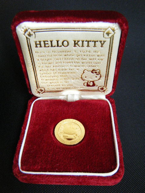 超希少品！ハローキティ　純金　金貨　1/4oz　1992年製　限定製造　シリアルナンバー入り　SANRIO HelloKitty　金高騰中幻の金貨　ケース付