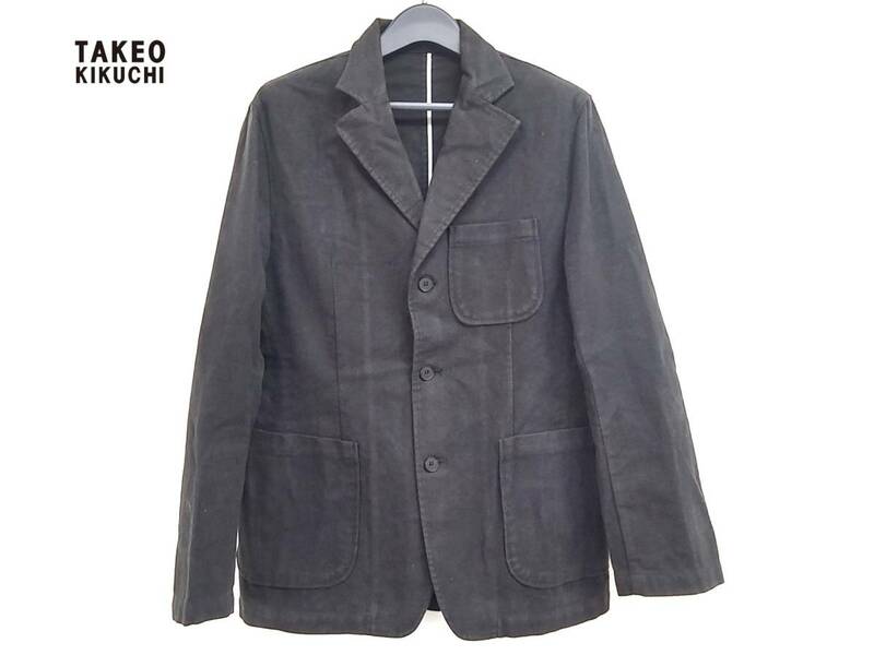 TAKEO KIKUCHI/タケオキクチ　テーラードジャケット　ブラック　メンズ　サイズ3