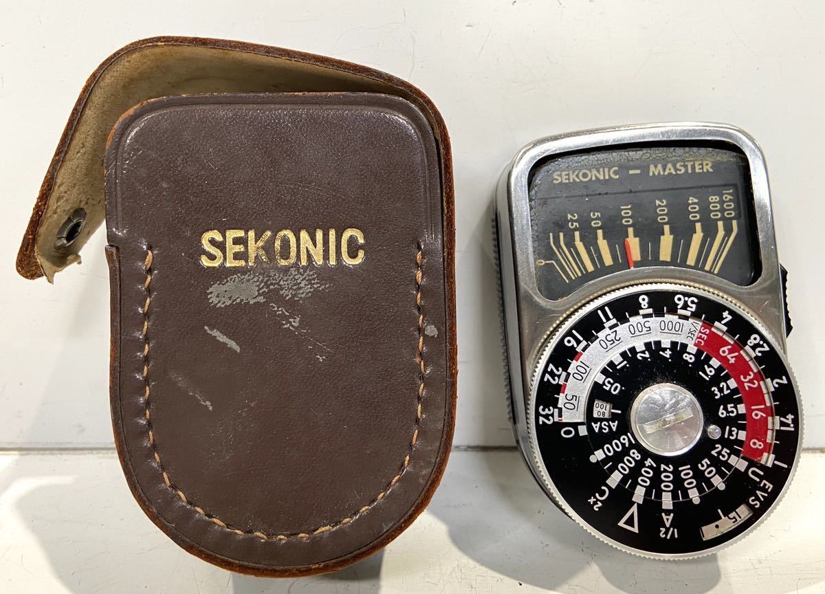 20808C☆ SEKONIC MASTER MODEL L-104 露出計 レザーケース付 ♪配送方法＝ヤフネコ宅急便サイズ60cm♪