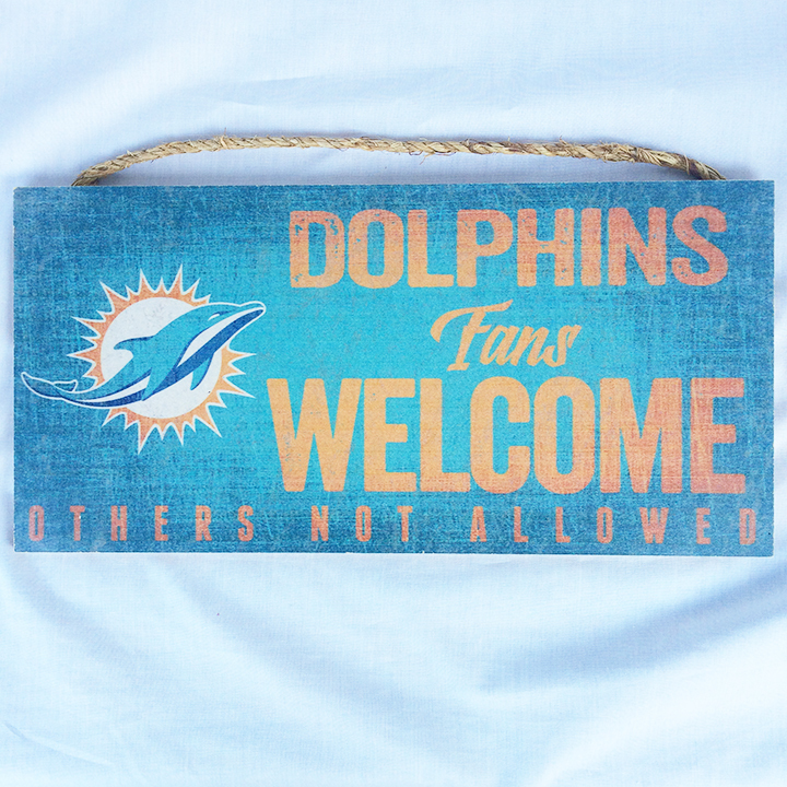 NFL マイアミ ドルフィンズ Miami Dolphins ウッド ウェルカム サインボード 2307