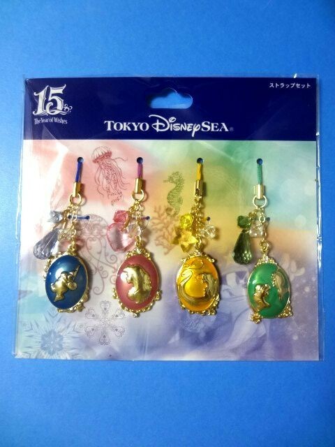 【廃盤】 TDS/東京ディズニーシー★ストラップ 4種類 セット/15周年★送料360円～