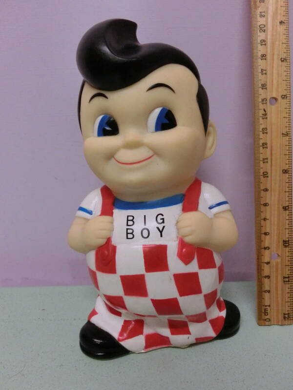 ビッグボーイ BIGBOY ビンテージ 企業物フィギュア人形 バンク 貯金箱 20㎝◆アドバタイジング キャラクター USA Vintage ファミレス