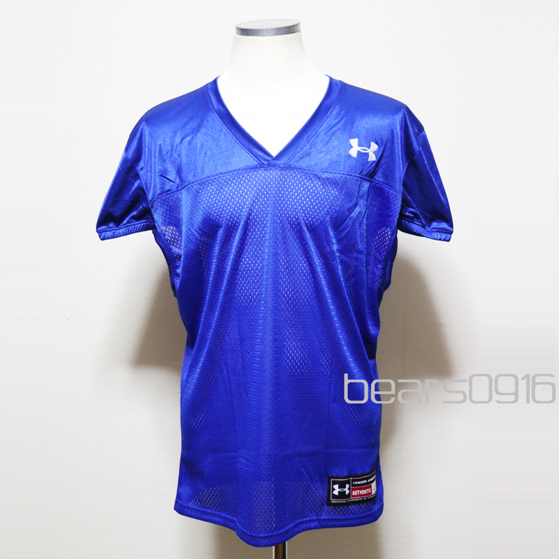 新品アメリカ正規品 アンダーアーマー Under Armour Heat Gear Football Jersey Mesh Stretch フットボールウェア 青L