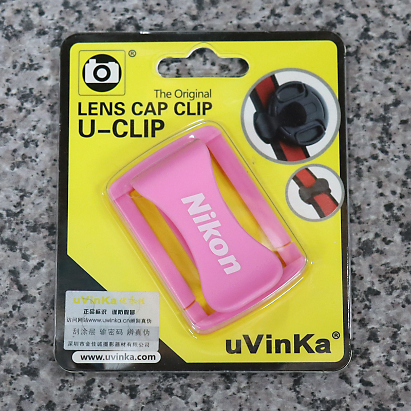 ニコン Nikon ロゴ入り レンズキャップ クリップ U-CLIP ピンク 新品 未使用 R00022