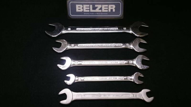 ＠　　BELZER 　ベルツァー No6 　スパナ　4本　プラス1本　ドイツ製　ＧＥＲＭＡＮＹ　当時物