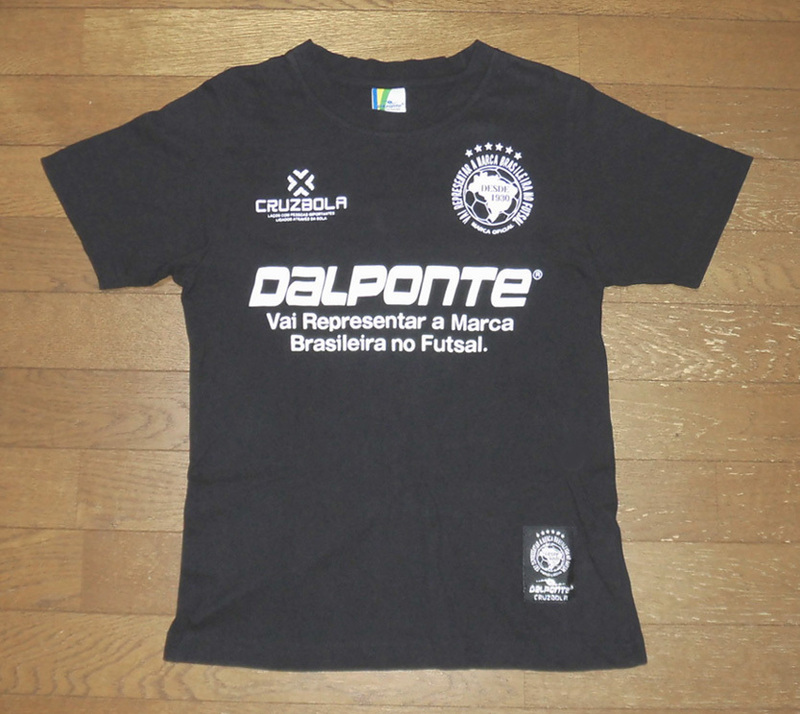 DALPONTE ダウポンチ 半袖 コットン Tシャツ カットソー ウォームアップ プラクティス トレーニング BLK S 使用僅 美品/サッカーフットサル