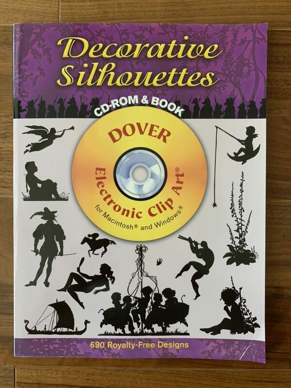 スクラップブック Decorative silhouettes 素材集 CD付 クラフト・コラージュ・ジャンクジャーナル・ラッピング