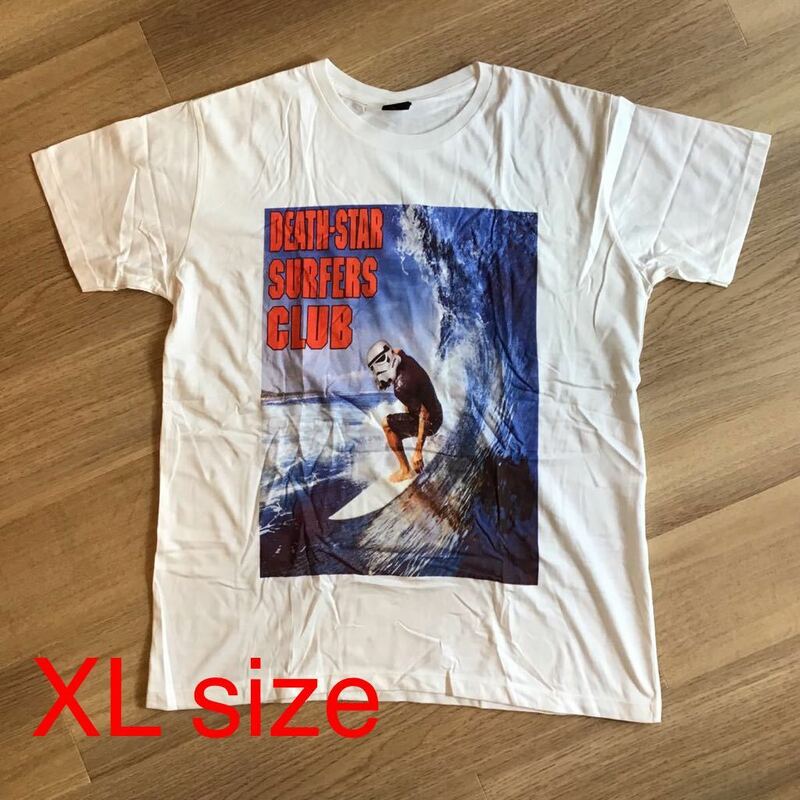 新品未使用品 STAR WARS Death Star surfers club Tシャツ ホワイト XL size