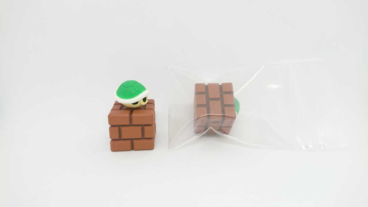 チョコエッグ スーパーマリオ レンガブロック＋こうら 緑 フィギュア Nintendo mario ノコノコ
