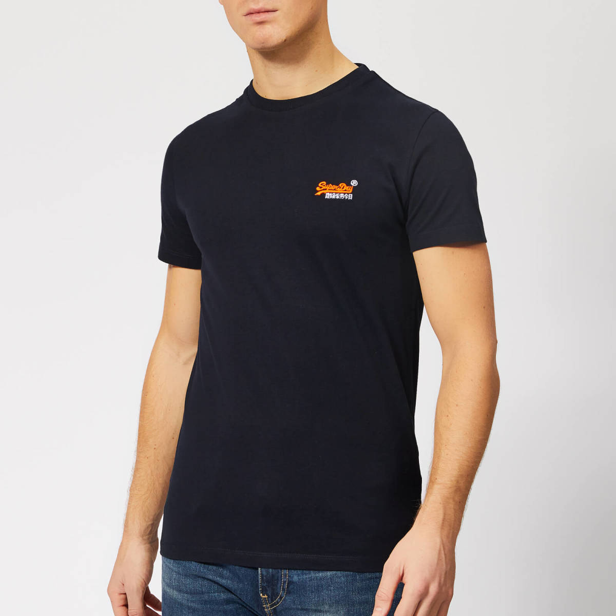 極度乾燥★superdry★国内未入荷★新品タグ付★正規品★Ｍサイズ★Ｔシャツ★ネイビー★刺繍ロゴ