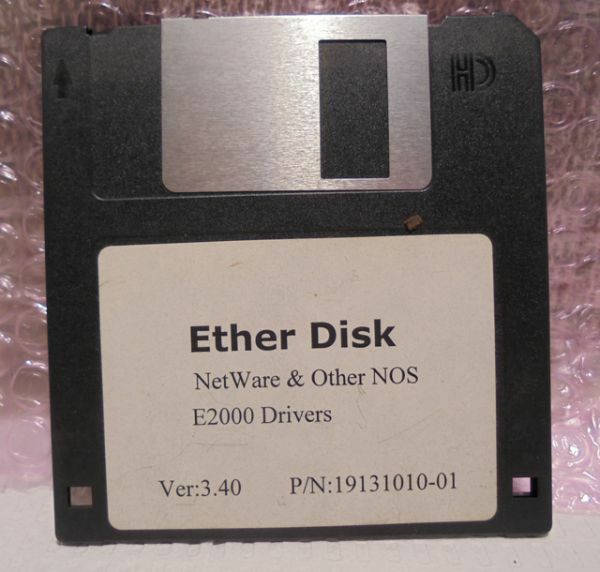 Ether Disk E2000 Drivers Ver.3.40 フロッピーディスク