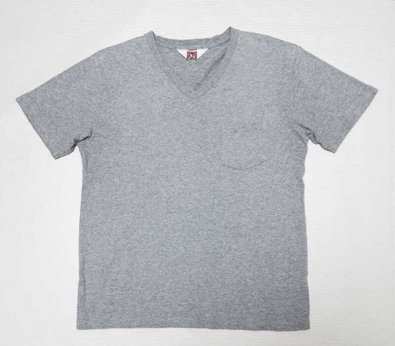 #メンズ(トップス)【BEN DAVIS】★ベンデイビス★半袖Tシャツ★Vネック★霜降り★杢グレー★表記サイズ(M)★送料無料★bg-13