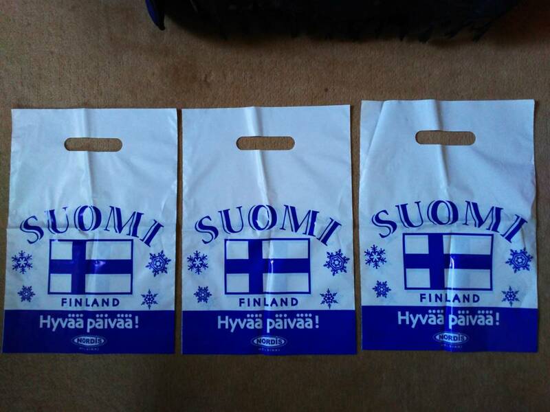 ◆フィンランド　SUOMI　ポリ袋　２４．５ｘ３５ｃｍ　３枚◆　