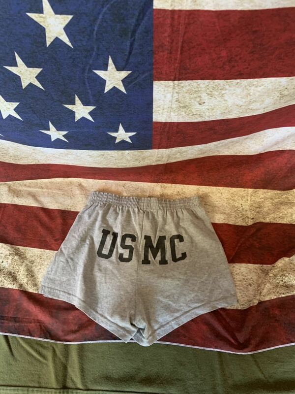 米軍 海兵隊 実物 放出品 ショート パンツ サイズ S 短パン レディース SOFFE USA グレー USMC 古着 コスプレ プール 海 ショーパン ラフ T