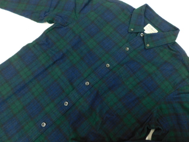★C0005 L.L.Bean スコッチ・プラッド・フランネル・シャツ メンズ ブラックウォッチ メンズ M フランネルシャツ 長袖 シャツ 505750