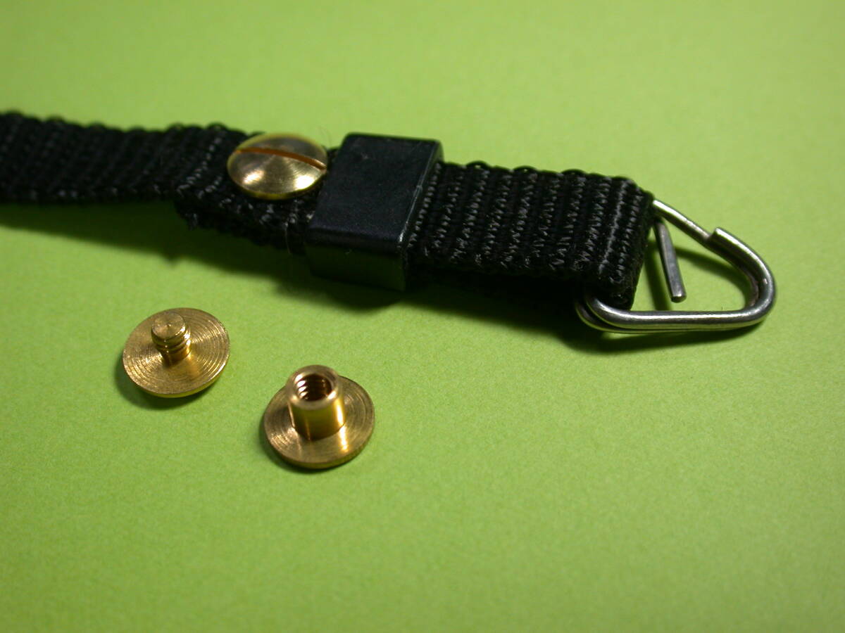 送料無料/即決/真鍮製 クラカメ用 本革ストラップ自作金具 1台分（4.0ｍｍ）