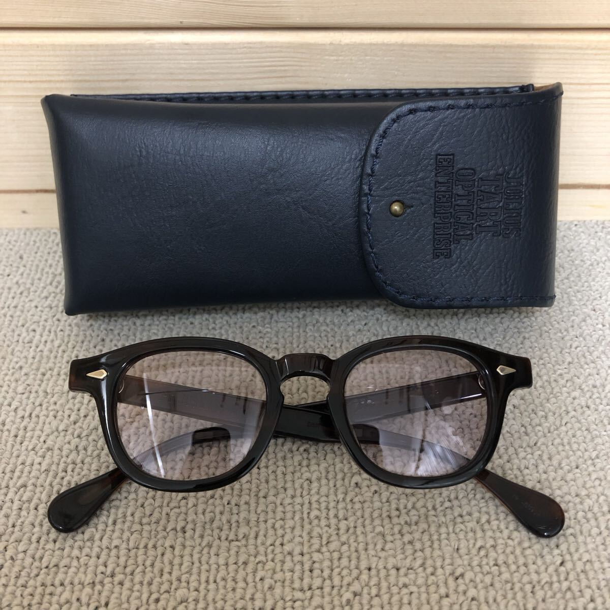 (33) JULIUS TART OPTICAL ENTERPRISE メガネ PL-001M AR ブラウン ウェリントン 眼鏡 ジュリアス タート オプティカル