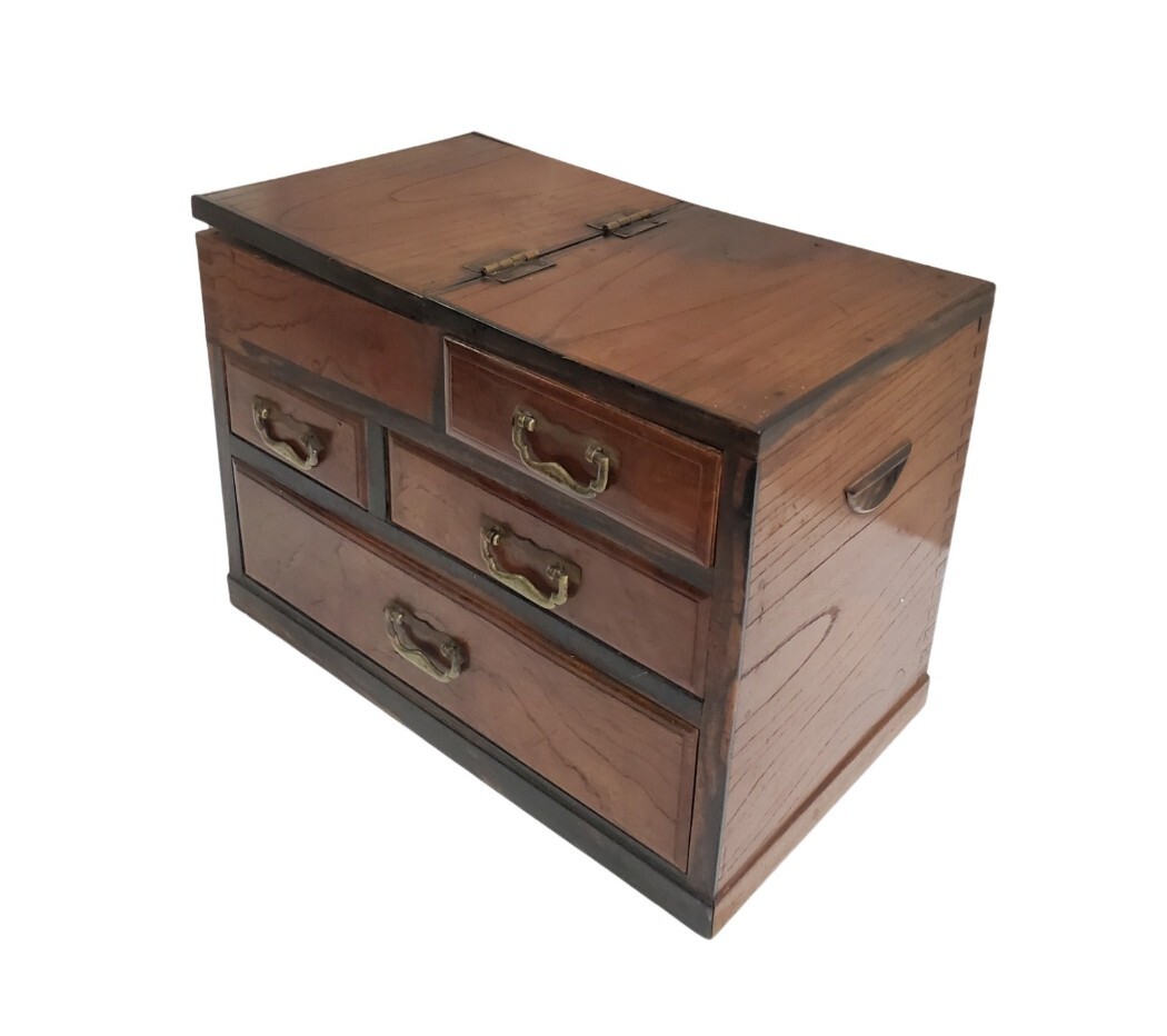 小引き出し 木製 道具箱 小物入 収納 小型 小箪笥 和風 和家具 古民具 古道具 民芸家具 レトロ 当時物 時代物 