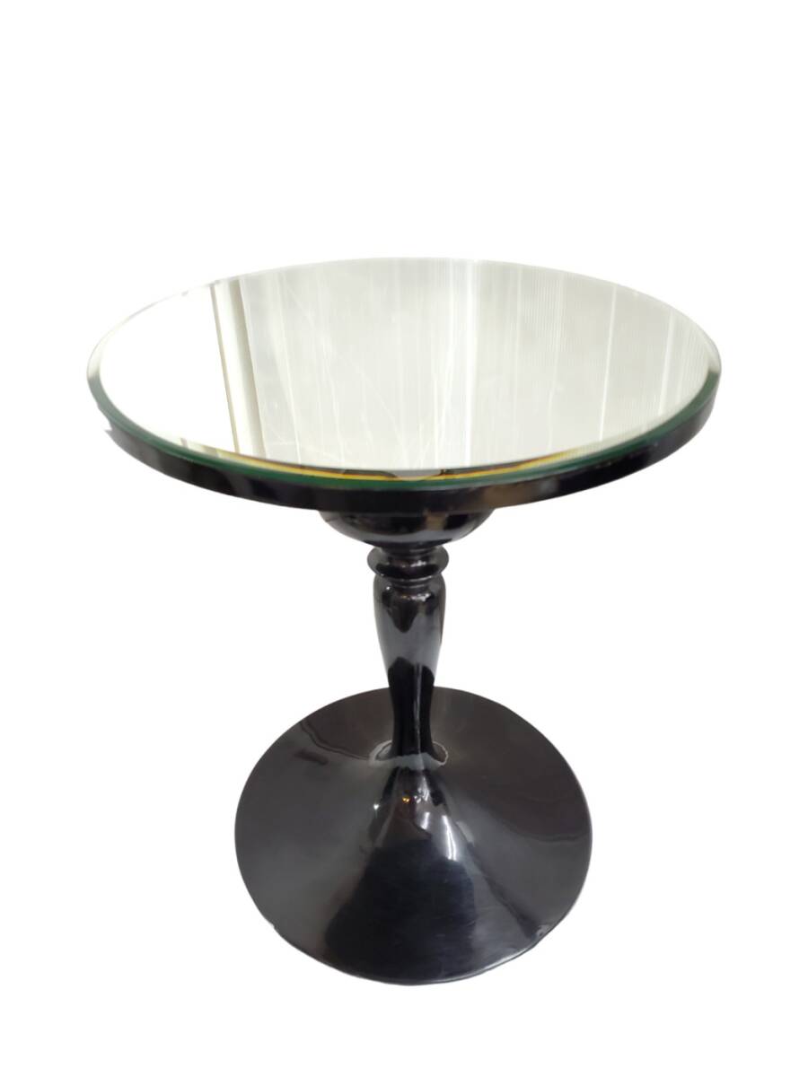 Garret Interior ALICE ROUND TABLE アリス ラウンドテーブル 鏡天板 サイドテーブル コーナーテーブル ブラック 検) unavailable ITALY