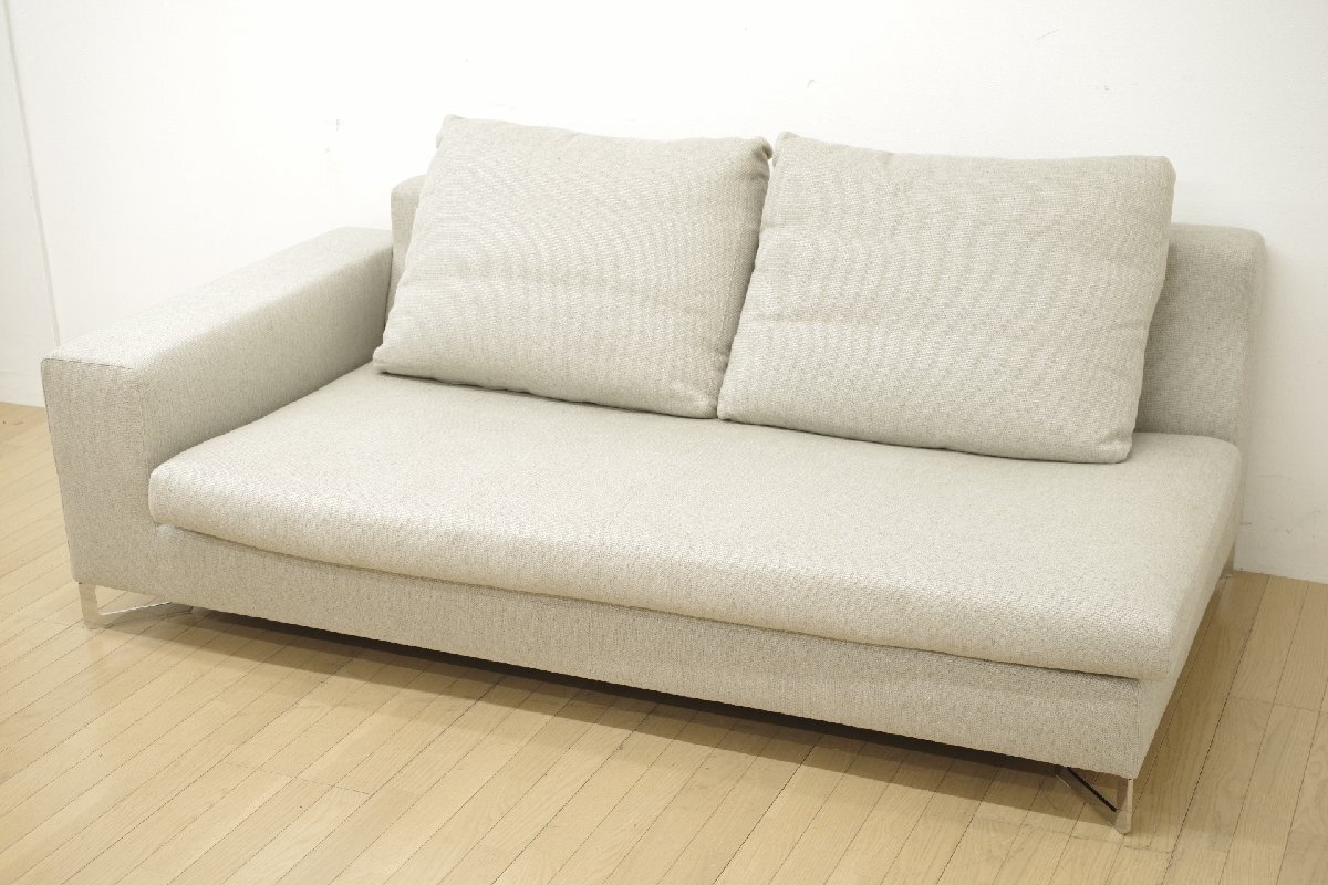 Molteni&C モルテー二 LARGE ラージ 2人掛けソファ 2P 幅205cm 右アーム ファブリック リビング ロビー 待合 シンプル モダン イタリア製