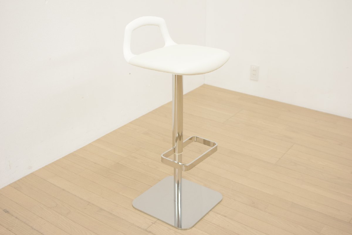 展示品 GABER ギャーベル カウンターチェア ハイスツール 昇降可 キッチン バー 店舗 飲食 イタリア デザイナーズ 白 ホワイト モダン B