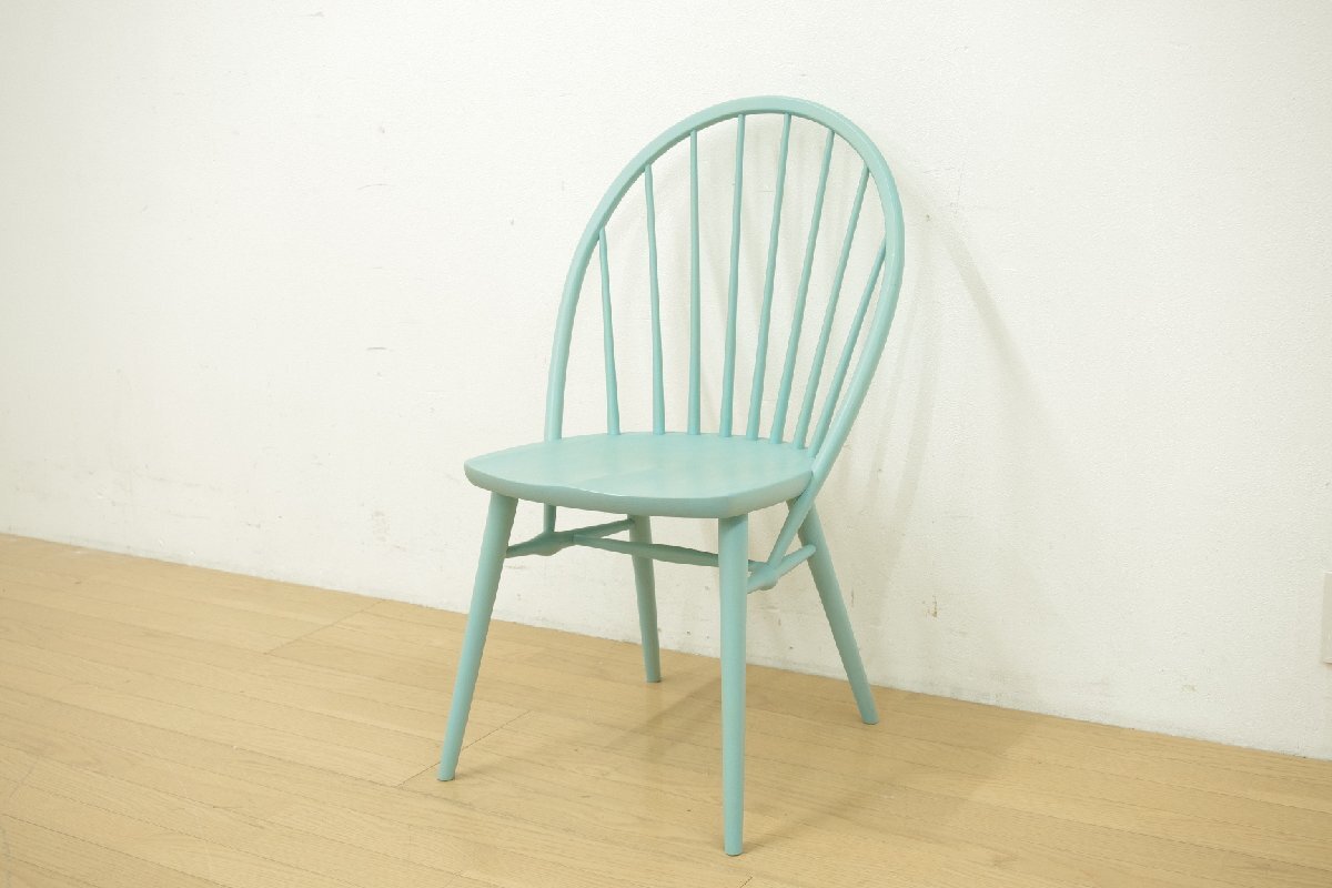 展示品 柏木工 KASHIWA LEI CHAIR レイチェア ブナ 無垢材 水色 北欧 ウィンザーチェア ダイニングチェア ディスプレイ グッドデザイン賞