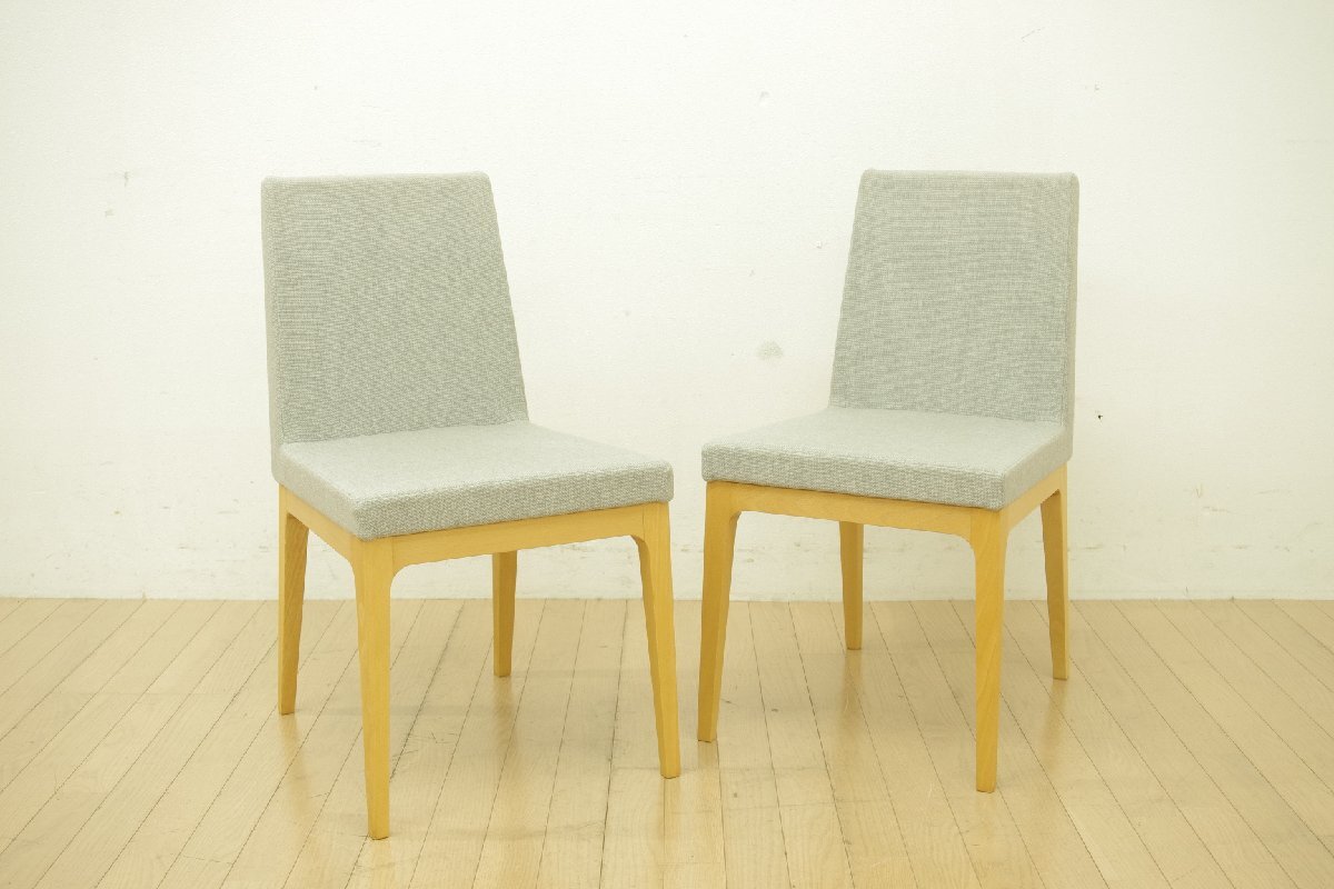 モデルルーム展示品 相合家具 クーペ WD ダイニングチェア 2脚セット ファブリック グレー 椅子 イス シンプル カフェ レストラン 店舗 A