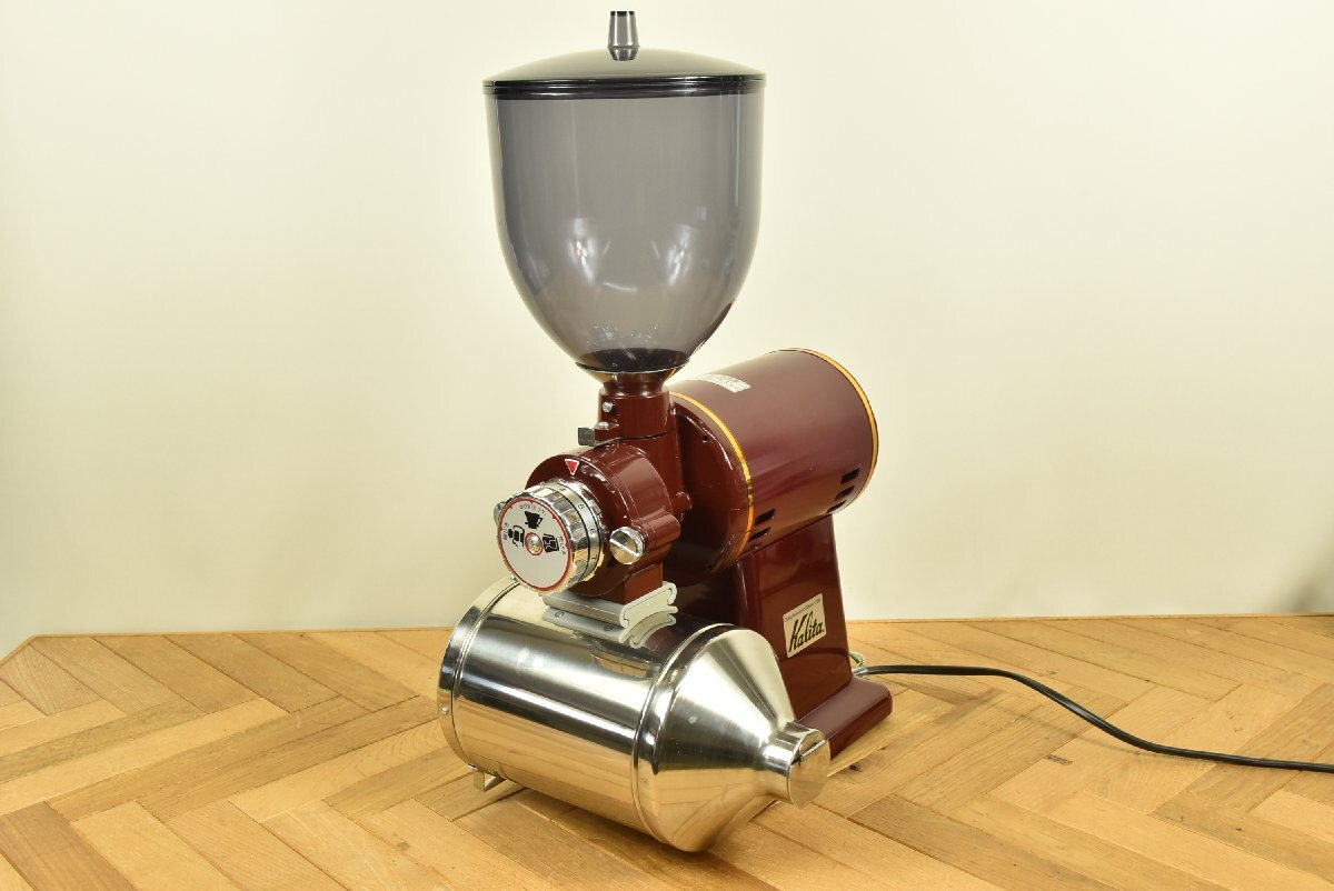 ▼Kalita カリタ 電動コーヒーミル ハイカットミル No.21626 通電確認済 2021年製 ホッパー/受缶付 業務用 日本製