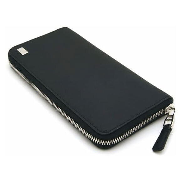 ダンヒル 長財布 ラウンドファスナー 長束 メンズ プレーン DU23F2P15PS001R ジップ ウォレット レザー ブラック