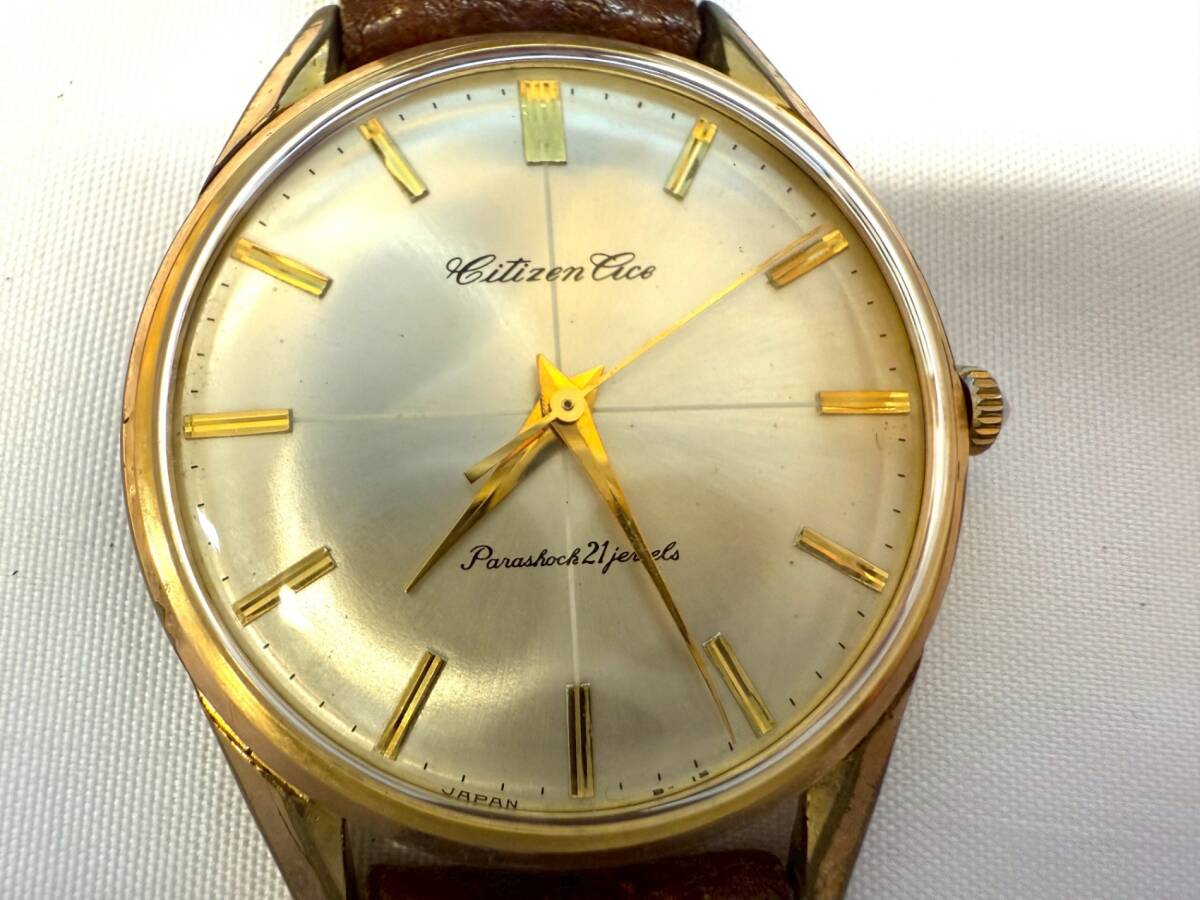 【 ジャンク品 】 CITIZEN ACE シチズン エース 21石 手巻き 腕時計 ISSM4924S