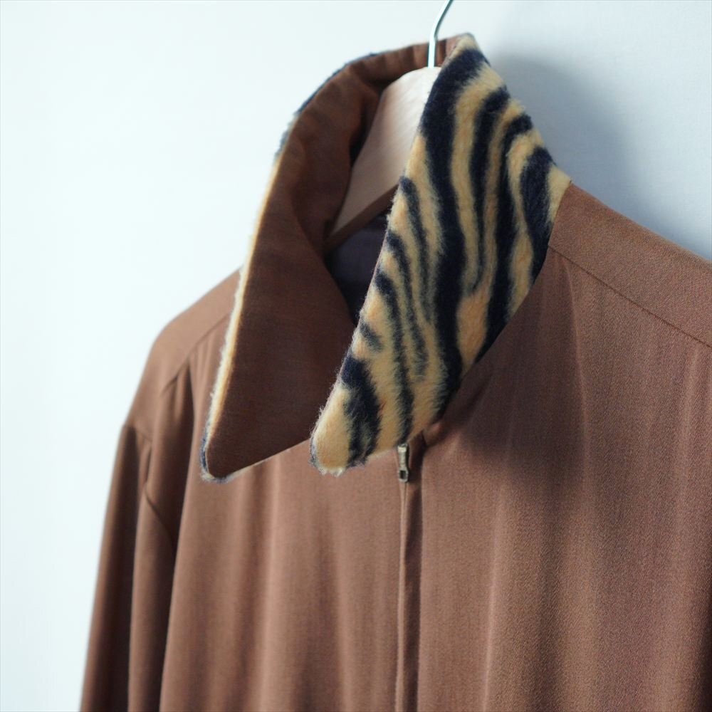 50s ビンテージ California Sportswear ギャバジャン レオパード ヒョウ柄 アニマル 切り替え ブラウン 40