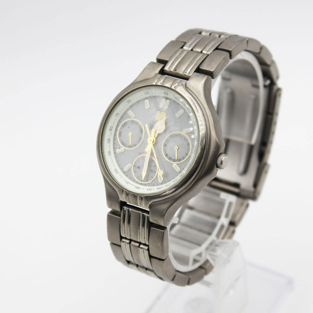 W250928-10 ELGIN TITANIUM チタニウム SOLAR ソーラー ドライブ エルジン FK-1119-C レディース腕時計 クォーツ クロノグラフ ジャンク