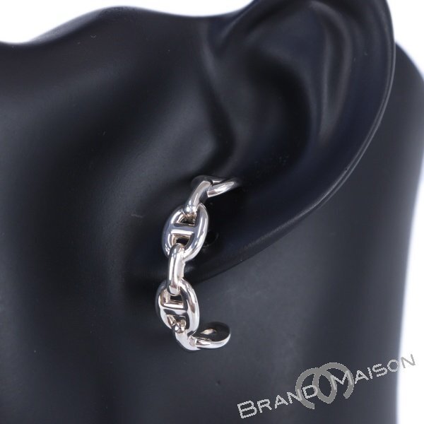 新品同様【エルメス】アンシェネ/シェーヌダンクル/ピアス/SV925/アクセサリー/シルバー/片耳/HERMES/レディース