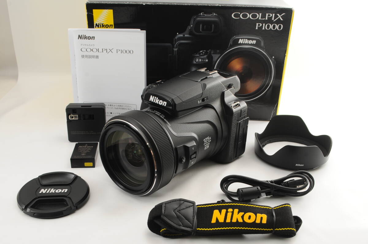 ★新品級★ ニコン Nikon COOLPIX P1000 付属品満載 元箱 コンパクトデジタルカメラ カビ、クモリ無し 細かく動作確認 完動品 #1973