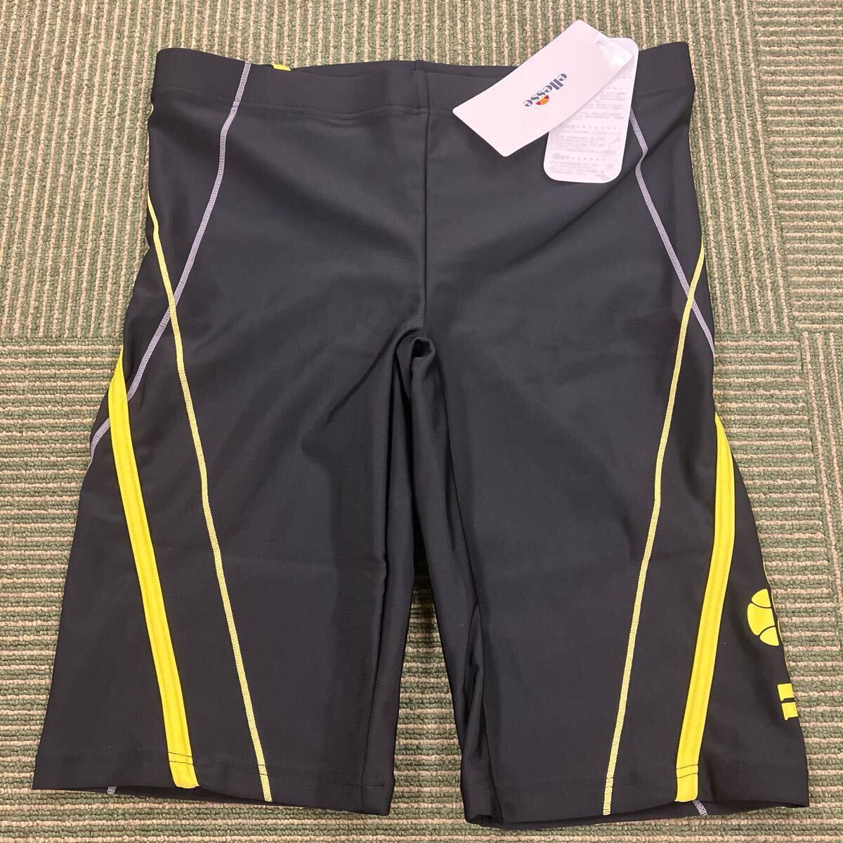 送料無料/タグ付き新品未使用品/ellesse エレッセ/Mサイズ/水着/水泳/ハーフスパッツ/競泳用水着/スイムパンツ/スイムウェア