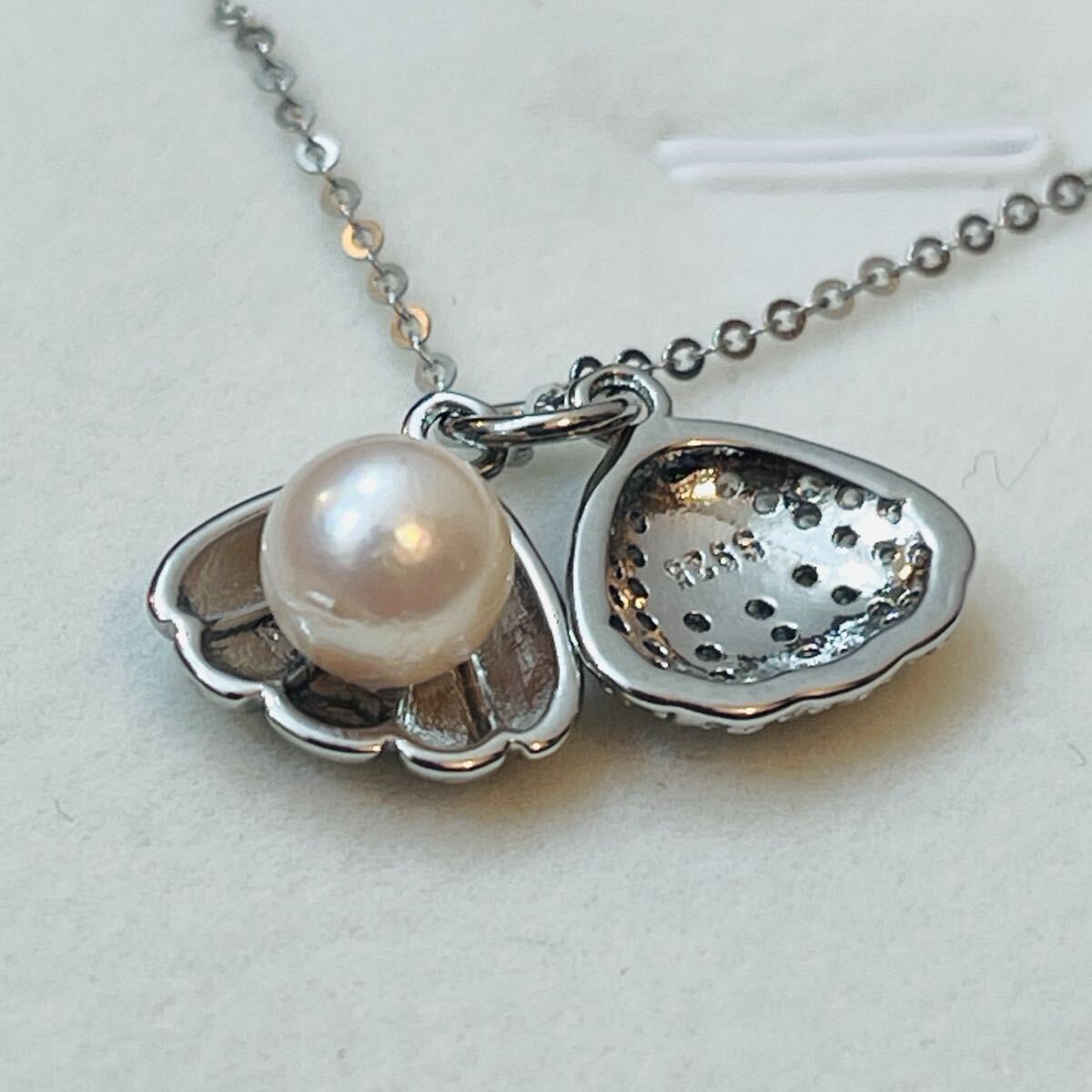 2way あこやパールネックレス　本真珠 花珠級 ホワイト 6-7mm アコヤ アクセサリー シルバー SILVER アコヤ パール　45cm 箱あり