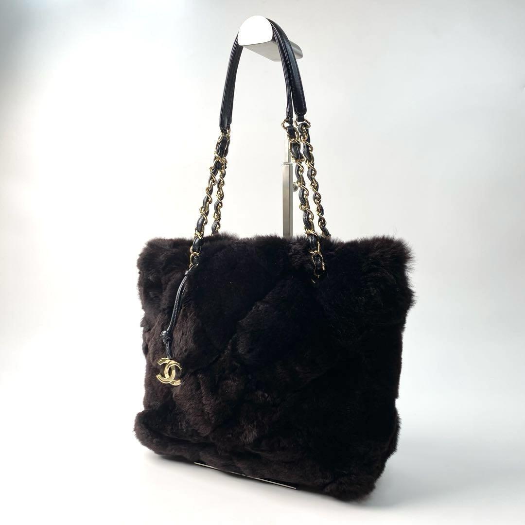 美品 シャネルCHANEL チェーン トートバッグ ラパン 9番台拍卖