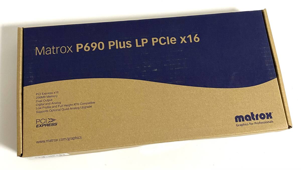 ★未使用品★ MatroxMatrox マトロックス グラフィックボード 256MB DDR2 Millennium P690 PCIe x16 LP Plus MILP690/256PEX16/LP I250905