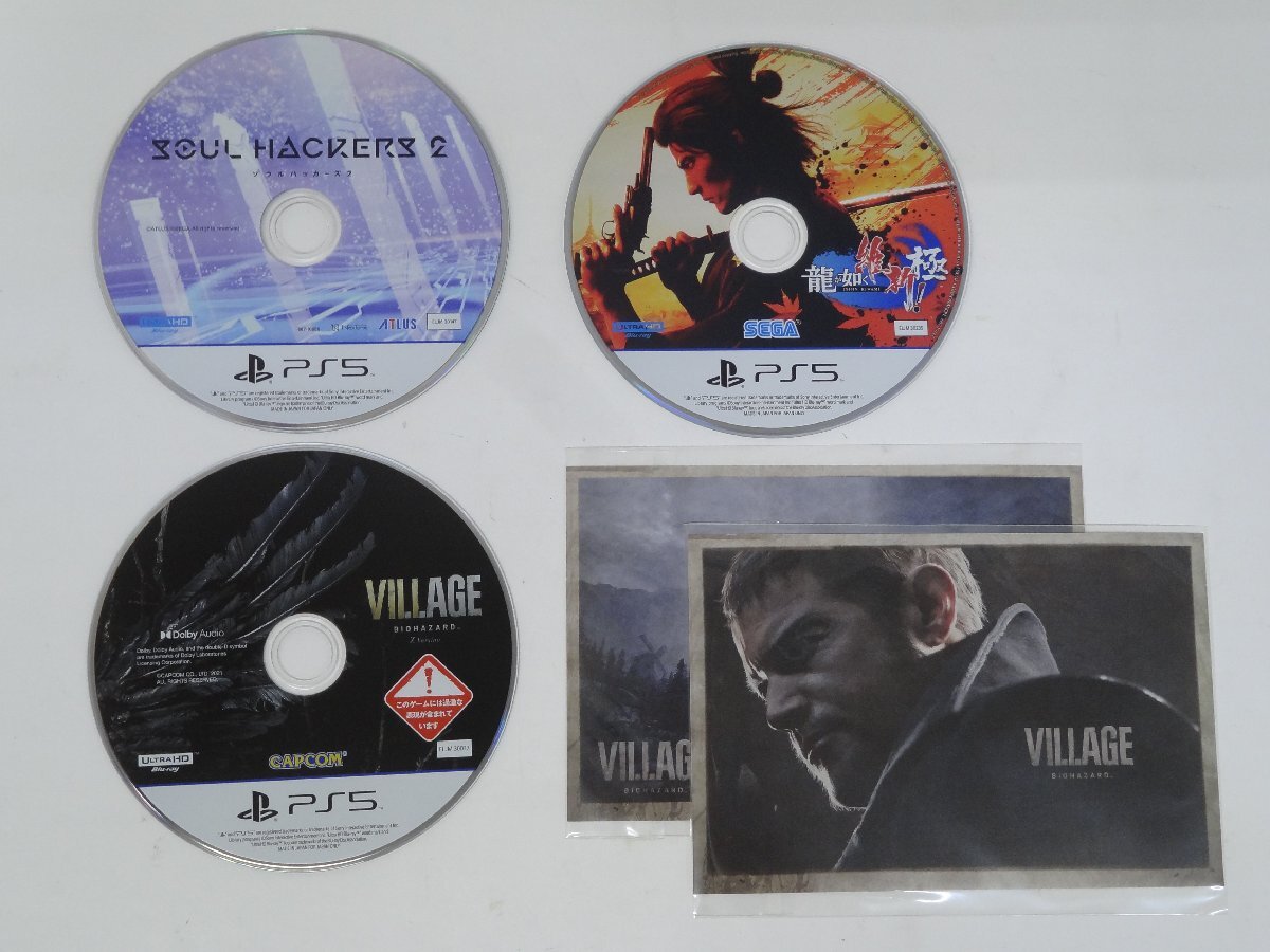 ユ■/Zこ9594　SONY PS5 プレイステーション5 /ソウルハッカーズ2、龍が如く、バイオハザードVILLAGE/ 動作未確認 ソフトのみ 保証無